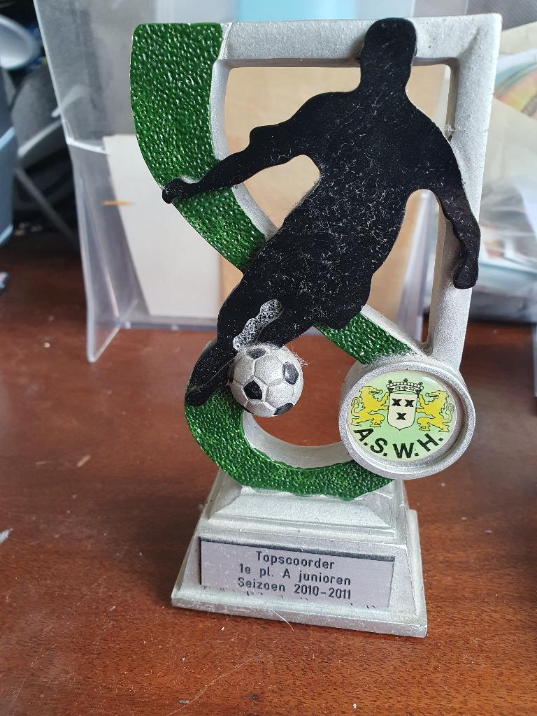Voetballer trofee, Maat XS of kleiner, Ophalen of Verzenden, Zo goed als nieuw, Overige typen