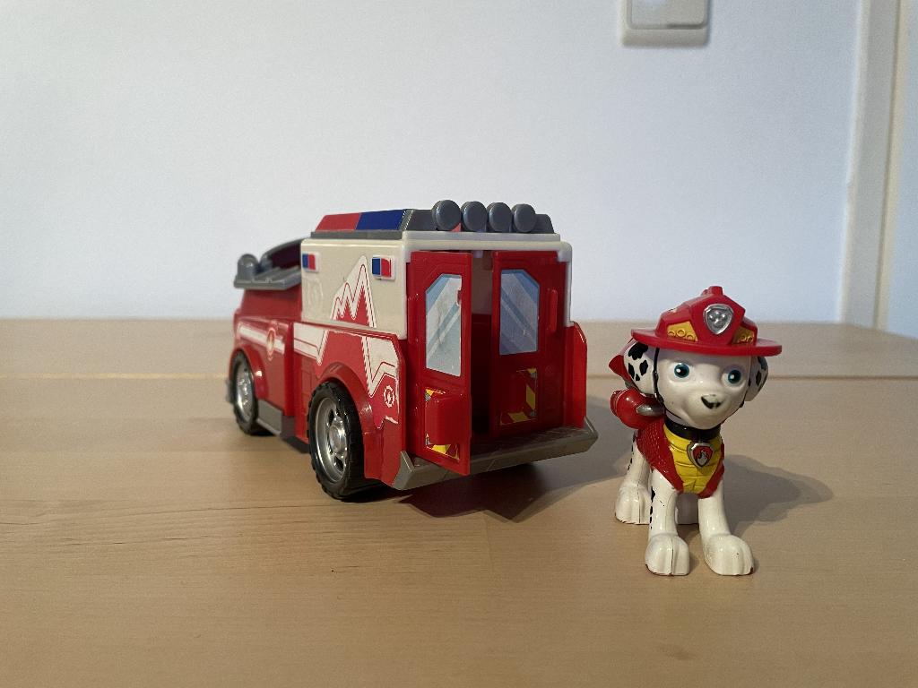 Paw Patrol - Marshall in voertuig, Ophalen of Verzenden, Gebruikt