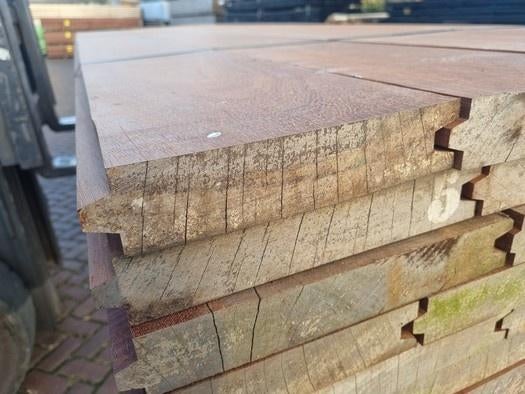 Pakketactie Azobé hardhouten damwand 5 cm dik € 60,- m2 inc, Tuin en Terras, Palen, Balken en Planken, Ophalen, Planken, Nieuw