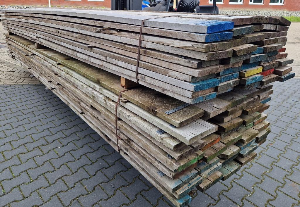 ACTIE | B-keuze Gebruikt Steigerhout | 30x195mm | €1,50 p/m1, Doe-het-zelf en Verbouw, Hout en Planken, Gebruikt, 25 tot 50 mm