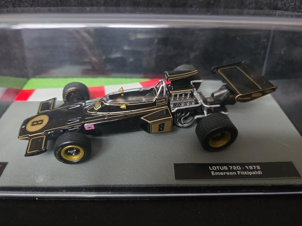 Lotus 72D F1 1972 – Emerson Fittipaldi – schaal 1:43, Hobby en Vrije tijd, Modelauto's | 1:43, Zo goed als nieuw, Auto, Overige merken