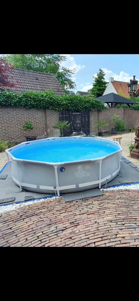 Intex Prism Frame Zwembad - Zo goed als nieuw!, Tuin en Terras, Zwembaden, Zo goed als nieuw, Opzetzwembad, Minder dan 80 cm, 200 tot 400 cm
