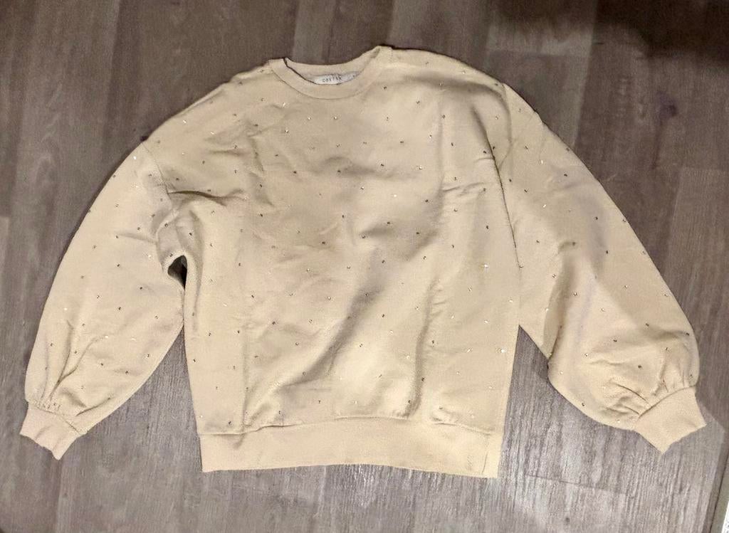 Beige trui met strass steentjes Costes, Ophalen of Verzenden, Zo goed als nieuw, Maat 36 (S), Beige