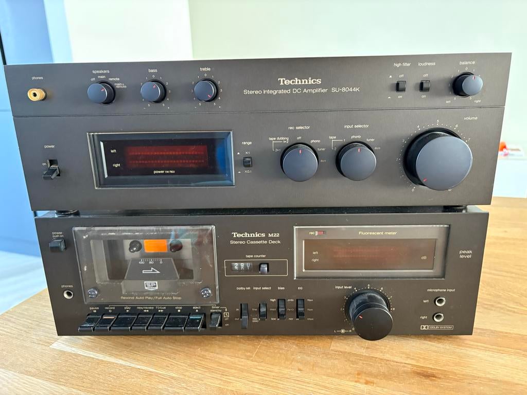 Technics SU-8044 versterker & M22 cassettedeck, Ophalen of Verzenden, Gebruikt, Overige merken