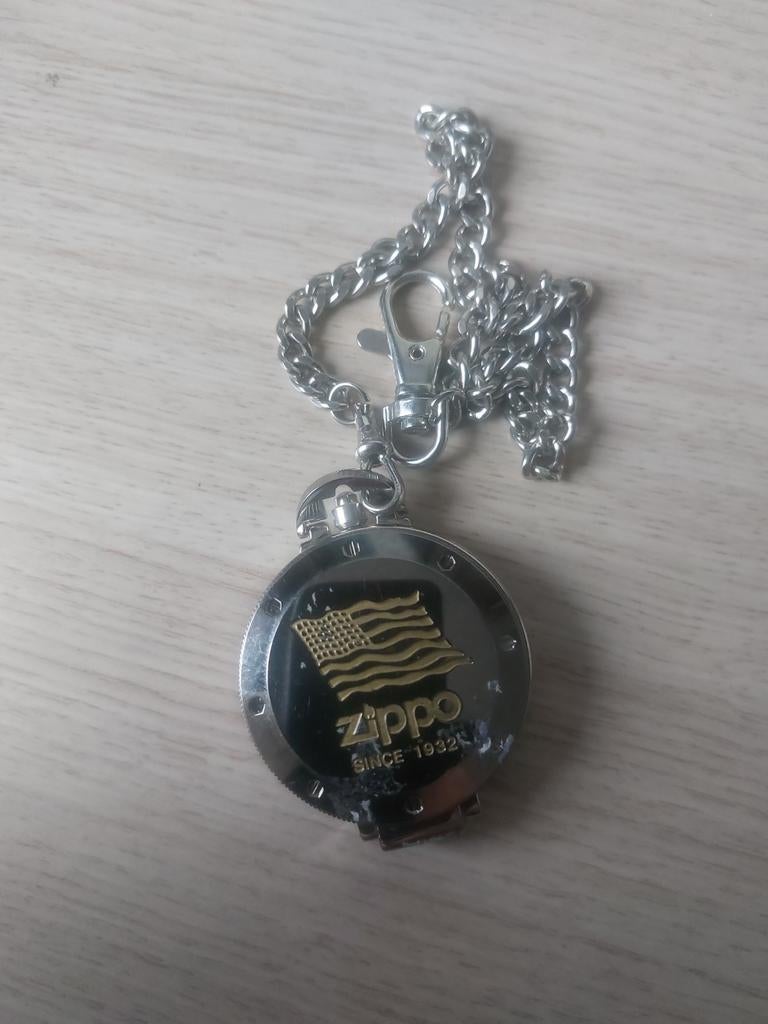 Zippo Zakhorloge met ketting, Ophalen of Verzenden