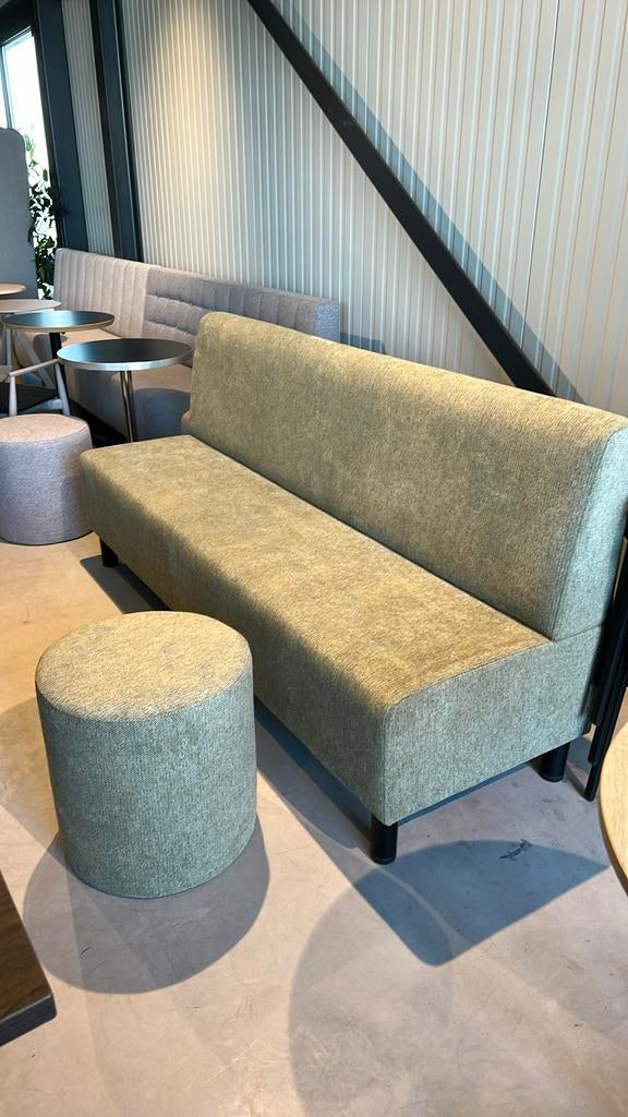 Eetkamerbank Groen | Dinerbank 200 cm | Stel je maat samen, Huis en Inrichting, Nieuw, 75 tot 100 cm, Rechte bank, 200 tot 250 cm