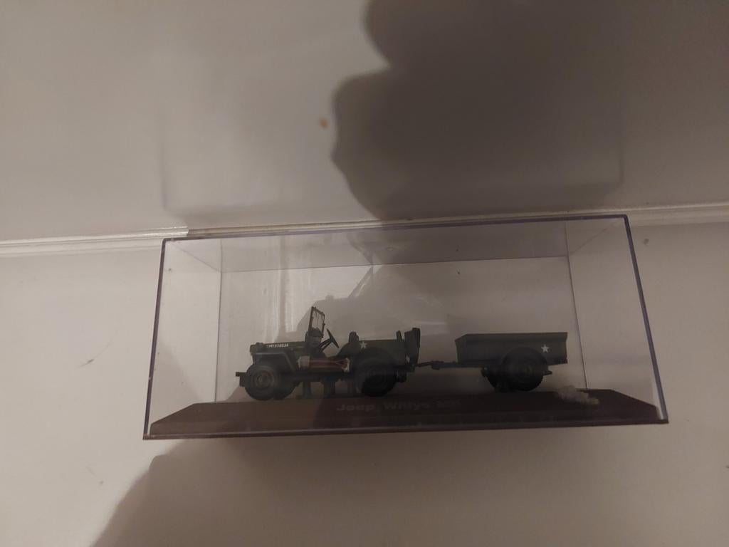 Jeep Schaalmodel met Aanhanger Willys MB, Ophalen of Verzenden, Zo goed als nieuw, Auto, Overige merken