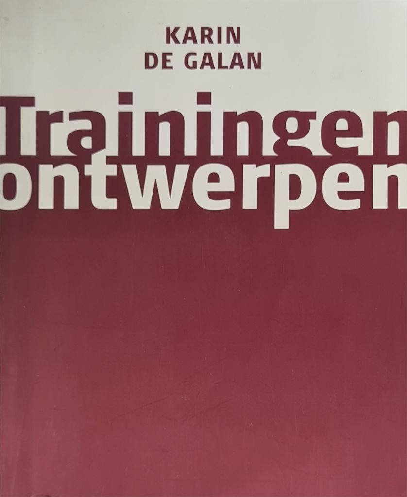 Trainingen ontwerpen door Karin de Galan, Ophalen of Verzenden, Gelezen, Karin de Galan