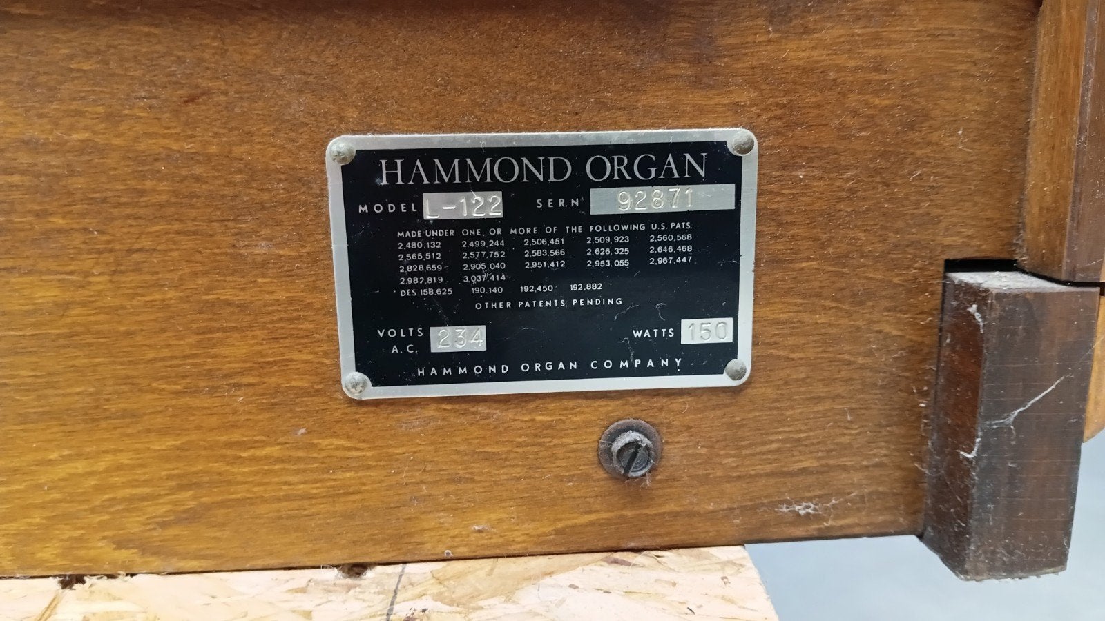 Hammond L-122 Orgel, Ophalen, Gebruikt, 2 klavieren, Hammondorgel