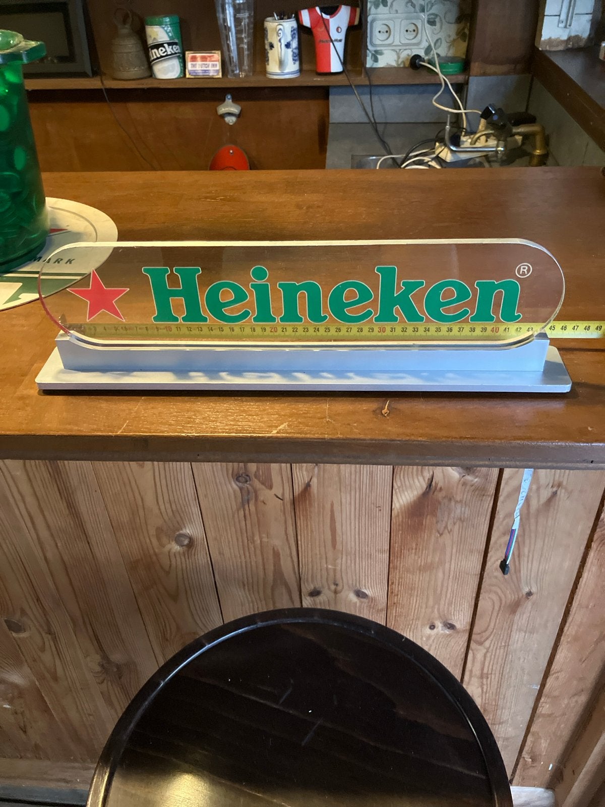 Heineken Reclamebord - Perfect voor Thuisbar, Verzamelen, Ophalen of Verzenden, Zo goed als nieuw, Reclamebord