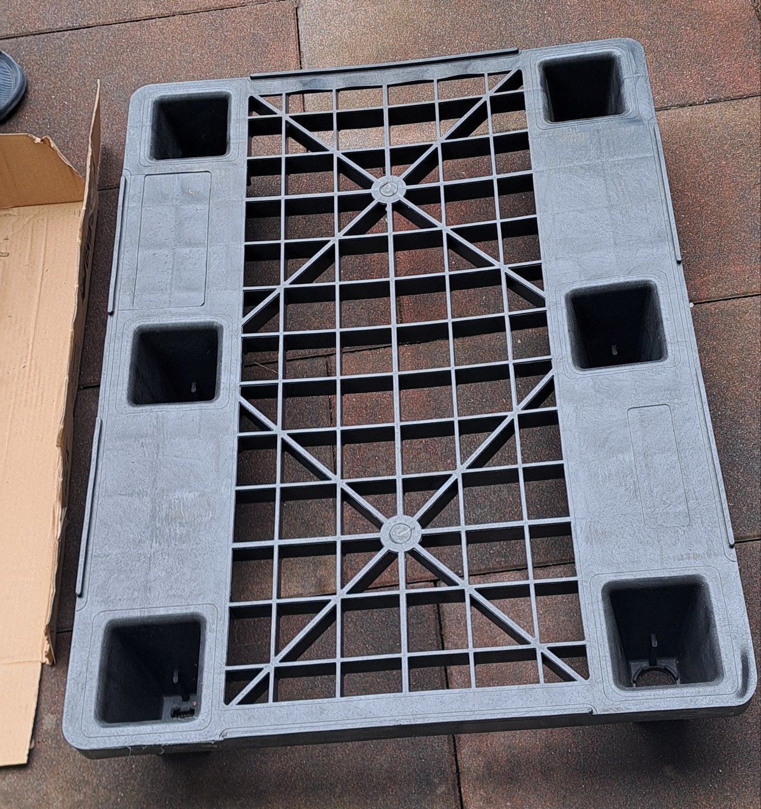 Stevige kunststof pallet - Grijs, Ophalen