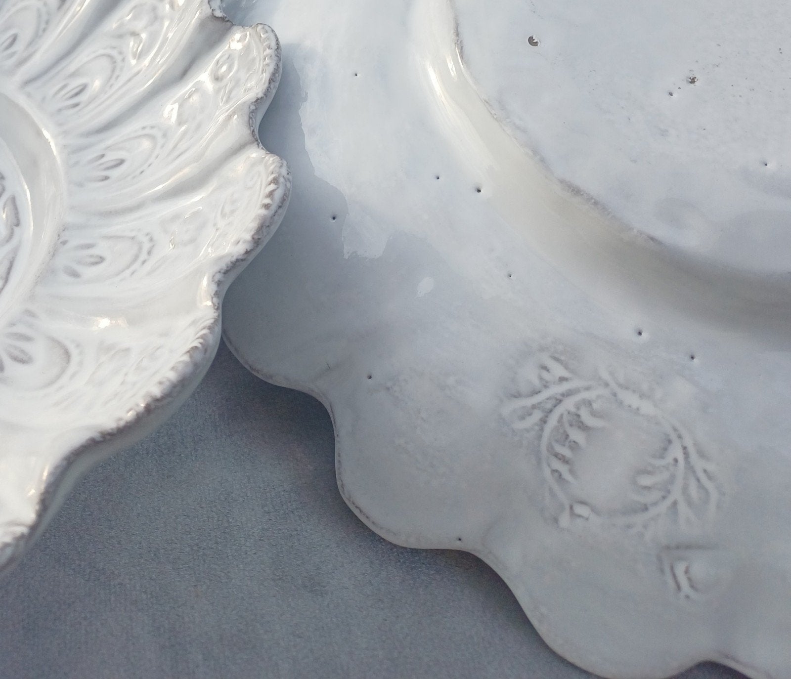 4 Puntgave Astier de Villatte Schalen / Schaaltjes voor € 85, Ophalen, Porselein of Keramiek, Schaal, Rond