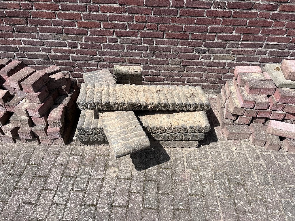 Grijze trottoirbandjes / opsluitbandjes, Ophalen, Gebruikt, Beton, Overige typen