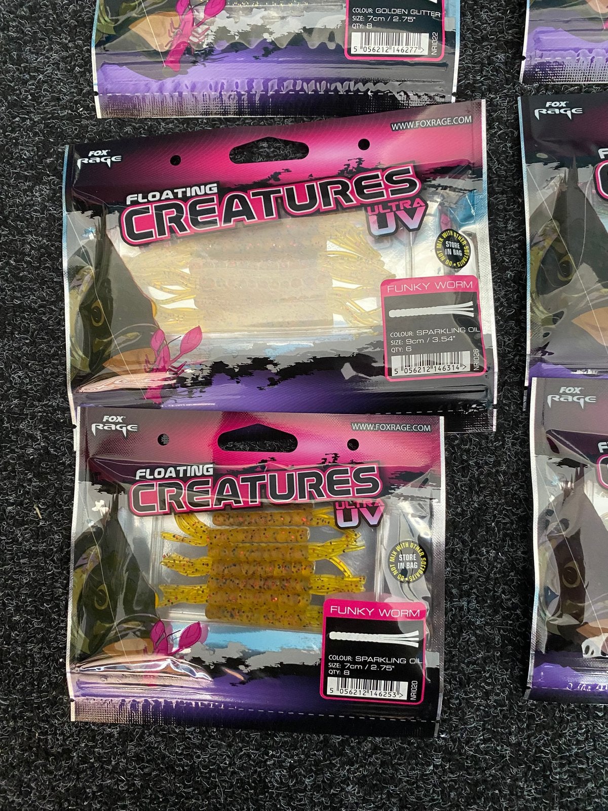 Fox Rage Creature Baits UV Funky Worm, D, Overige typen, Nieuw, Ophalen of Verzenden