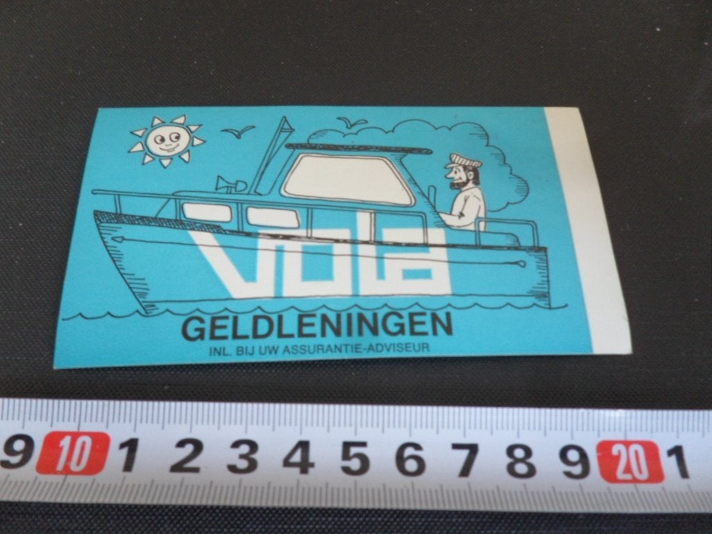 sticker VOLA geldleningen  Boot, Ophalen of Verzenden, Zo goed als nieuw
