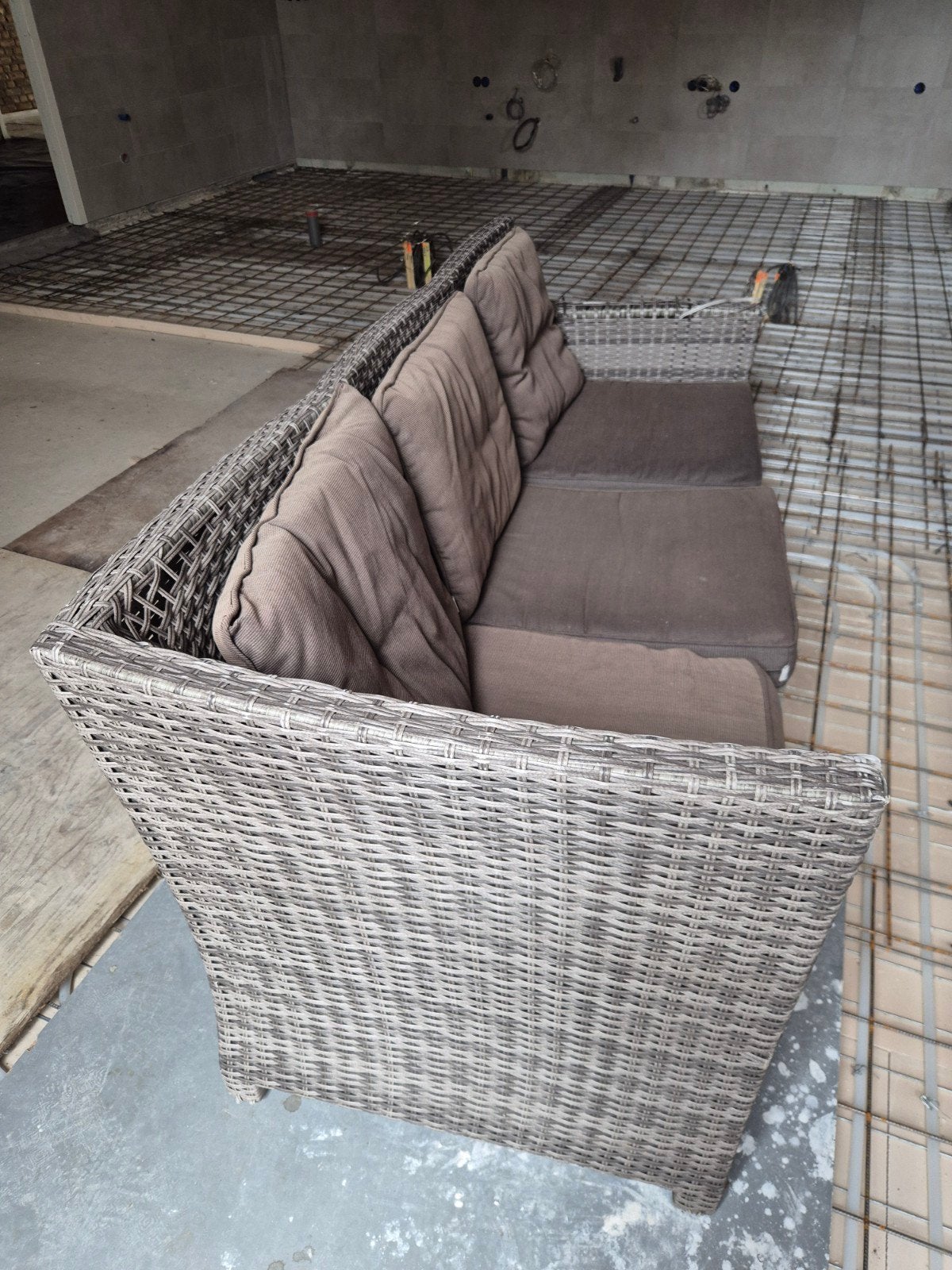 Gratis - Tuinbank incl kussens, Tuin en Terras, Tuinsets en Loungesets, Ophalen, Gebruikt