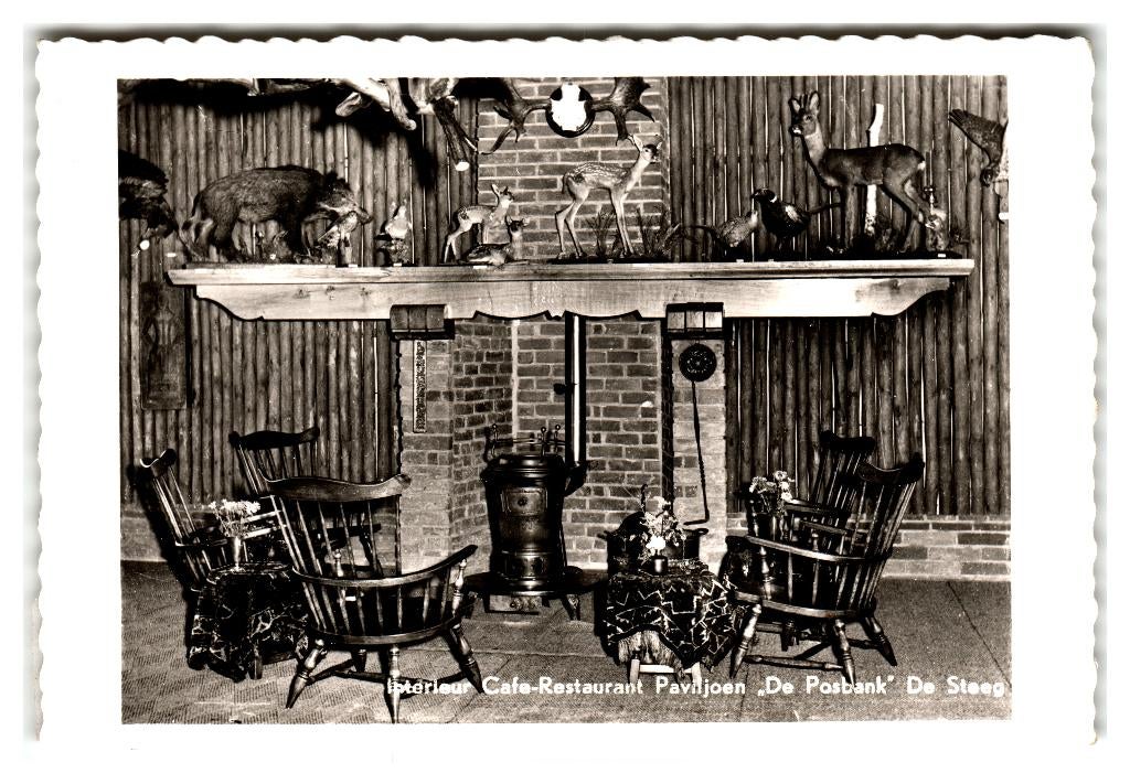 De Steeg, Interieur Café-Restaurant Paviljoen "De Posbank", Verzenden, 1960 tot 1980, Ongelopen, Gelderland