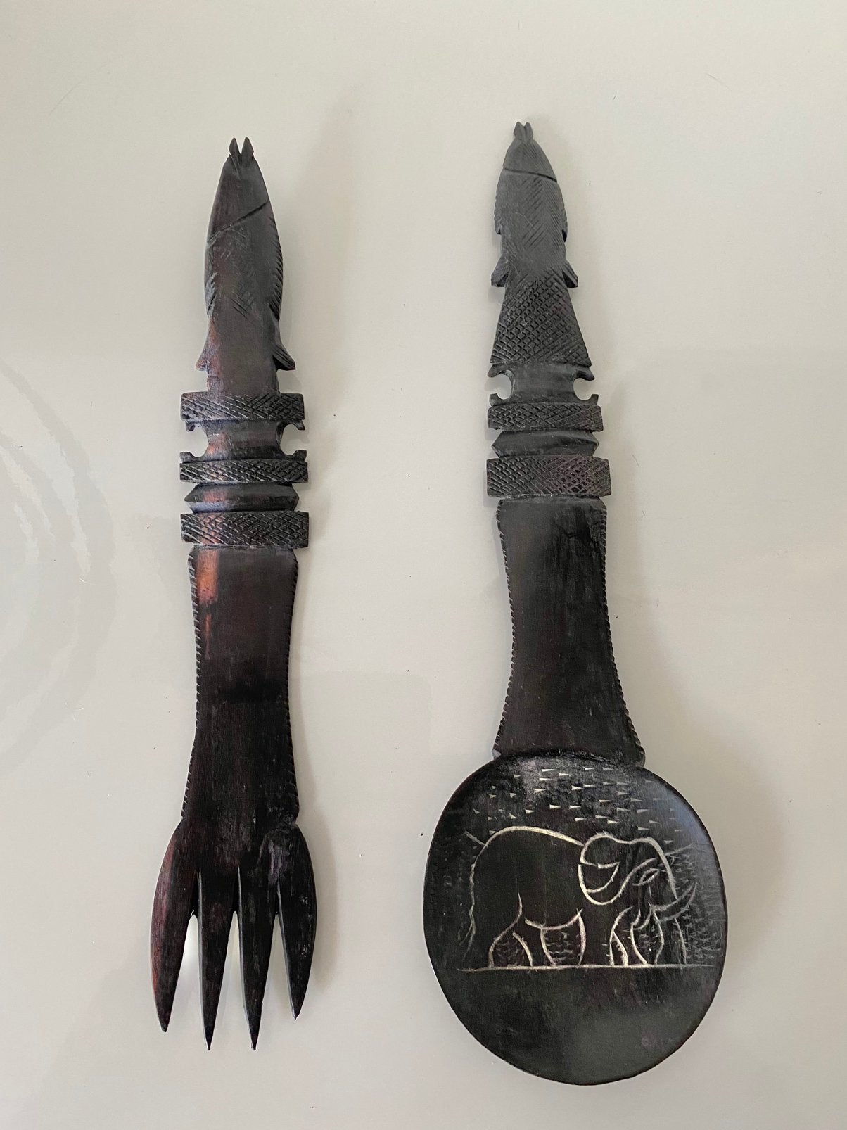 Slabestek/sla bestek, hout, olifanten, Afrika, Ophalen