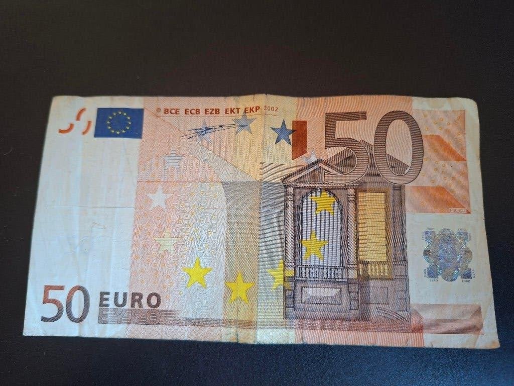 2002 Duitsland 50 euro 1e serie Duisenberg code P005, Postzegels en Munten, Bankbiljetten | Europa | Eurobiljetten, Verzenden