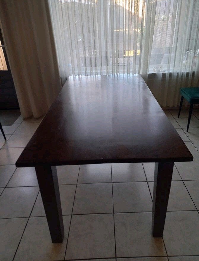 Mahoniekleurige Eettafel - 165x85 cm, Ophalen, Gebruikt, 50 tot 100 cm, 150 tot 200 cm