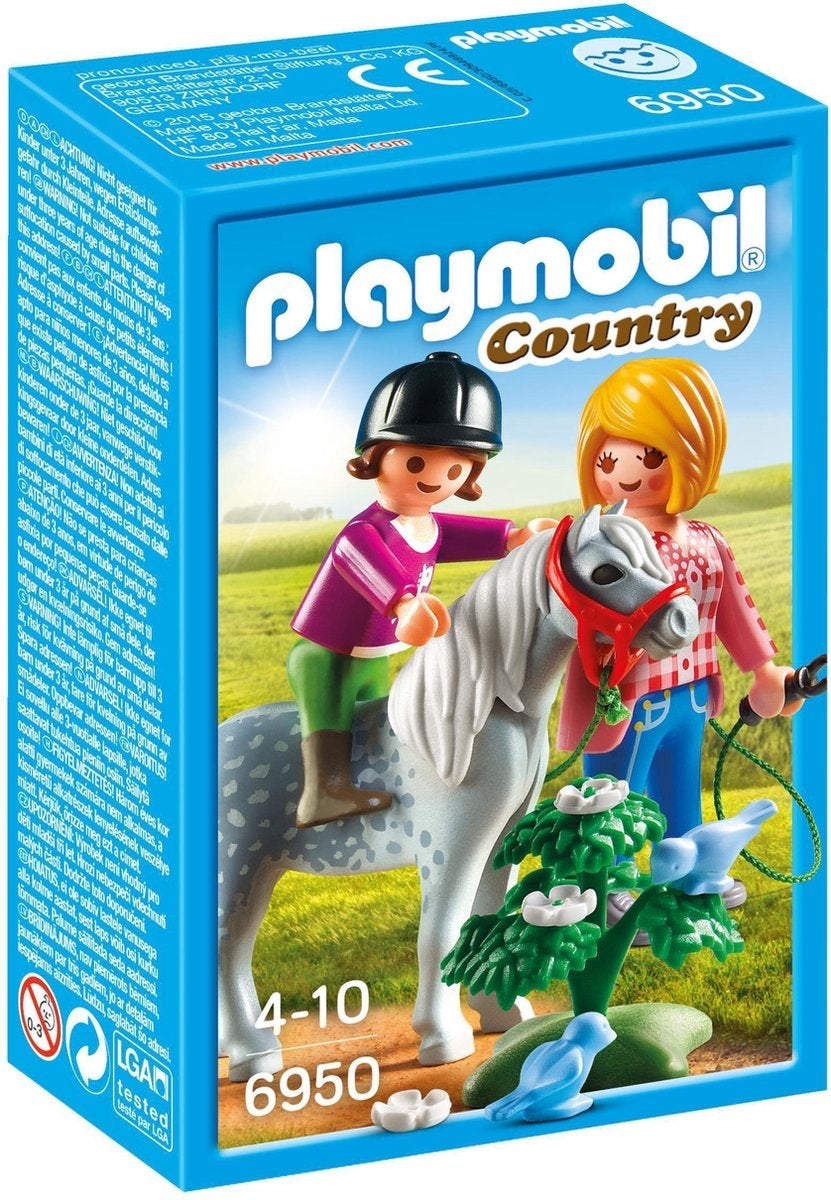Playmobil Country 6950: Paardrijles met twee figuren, Complete set, Ophalen of Verzenden, Zo goed als nieuw, Country