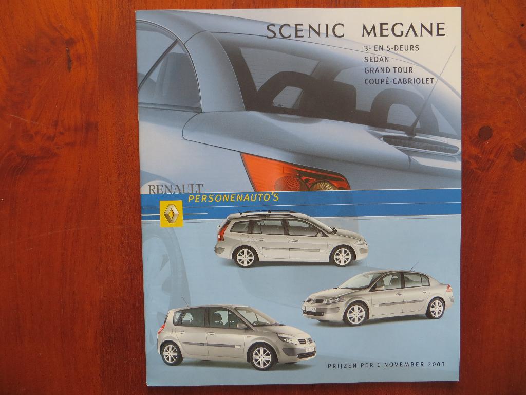 Renault Scenic Megane Prijzen (nov. 2003), Ophalen of Verzenden, Nieuw, Renault