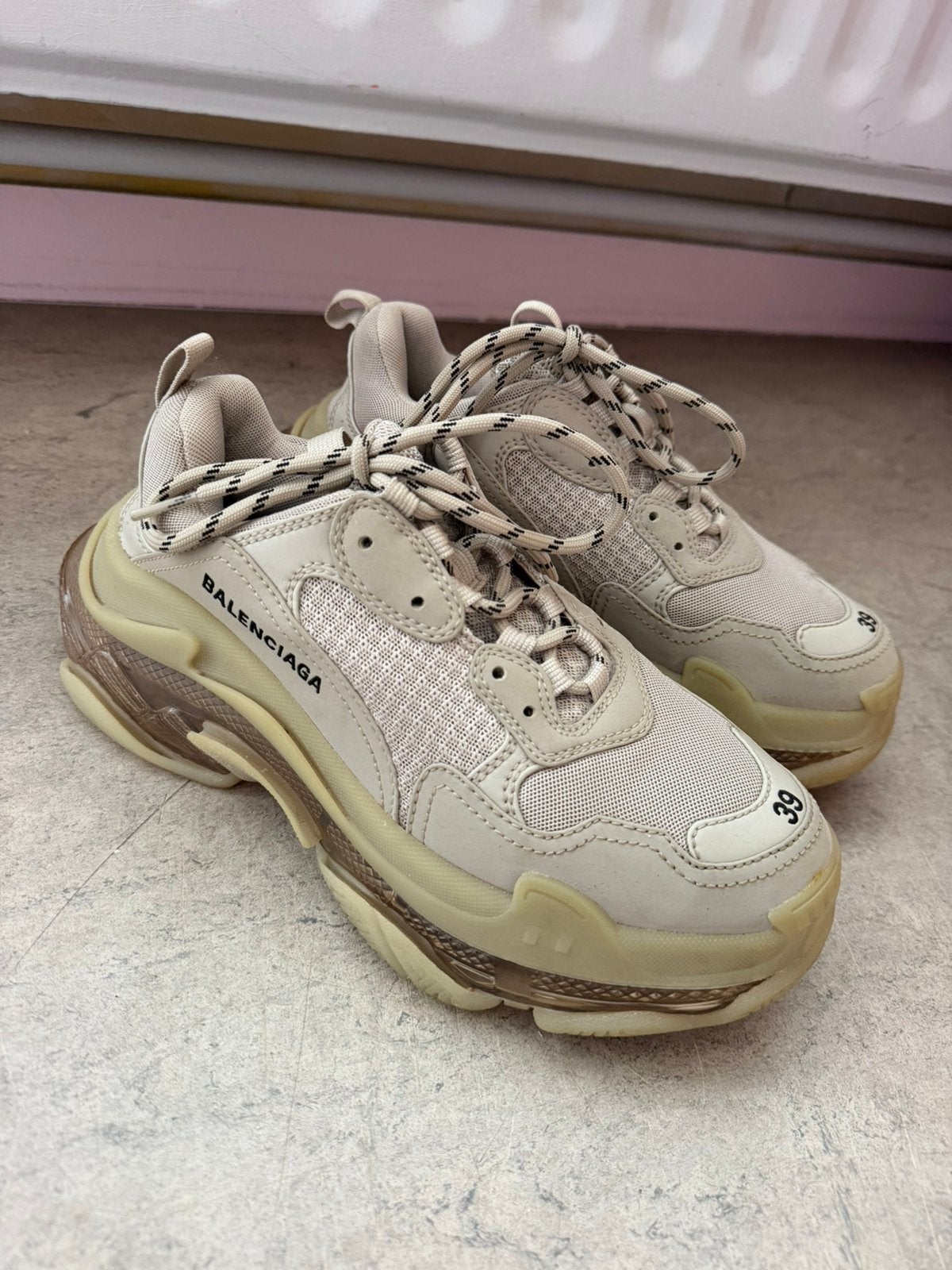 Balenciaga Triple S - maat 39, Ophalen, Beige, Overige typen, Gedragen