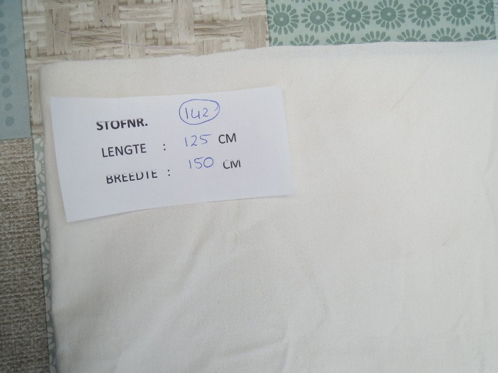 Lap witte katoen voor o.a. het maken van slopen/ servetten, 120 cm of meer, Nieuw, Ophalen of Verzenden, Katoen
