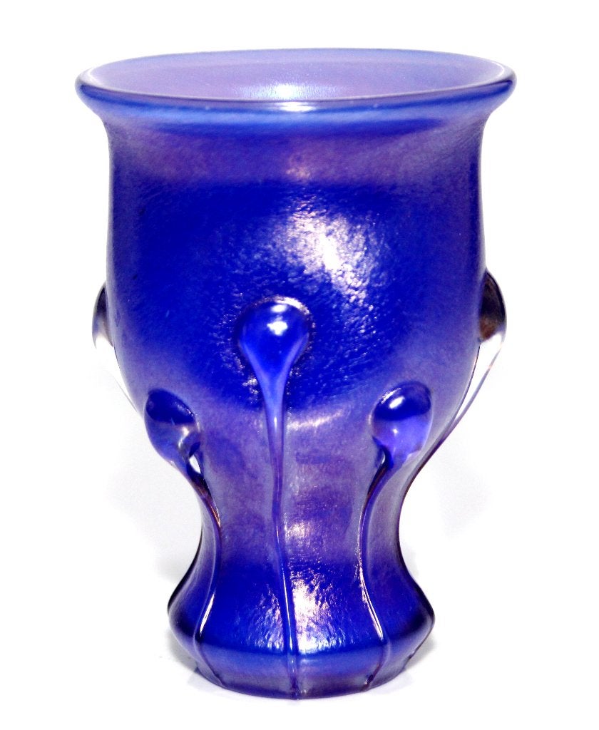 Schitterende Václav Štěpánek Blauw Iriserend TADPOLE Vaasje, Antiek en Kunst, Ophalen of Verzenden