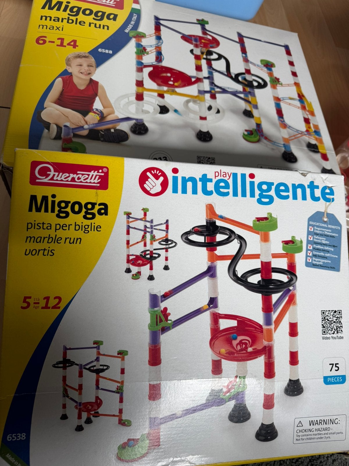 Migoga 3x knikkerbanen, Ophalen of Verzenden, Zo goed als nieuw, Bouwen