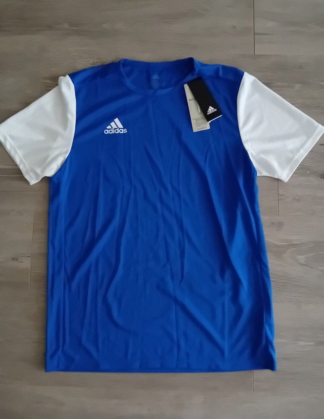 Adidas sportschirt blauw/wit  M. Nieuw!, Ophalen, Nieuw, Adidas, Maat 48/50 (M)