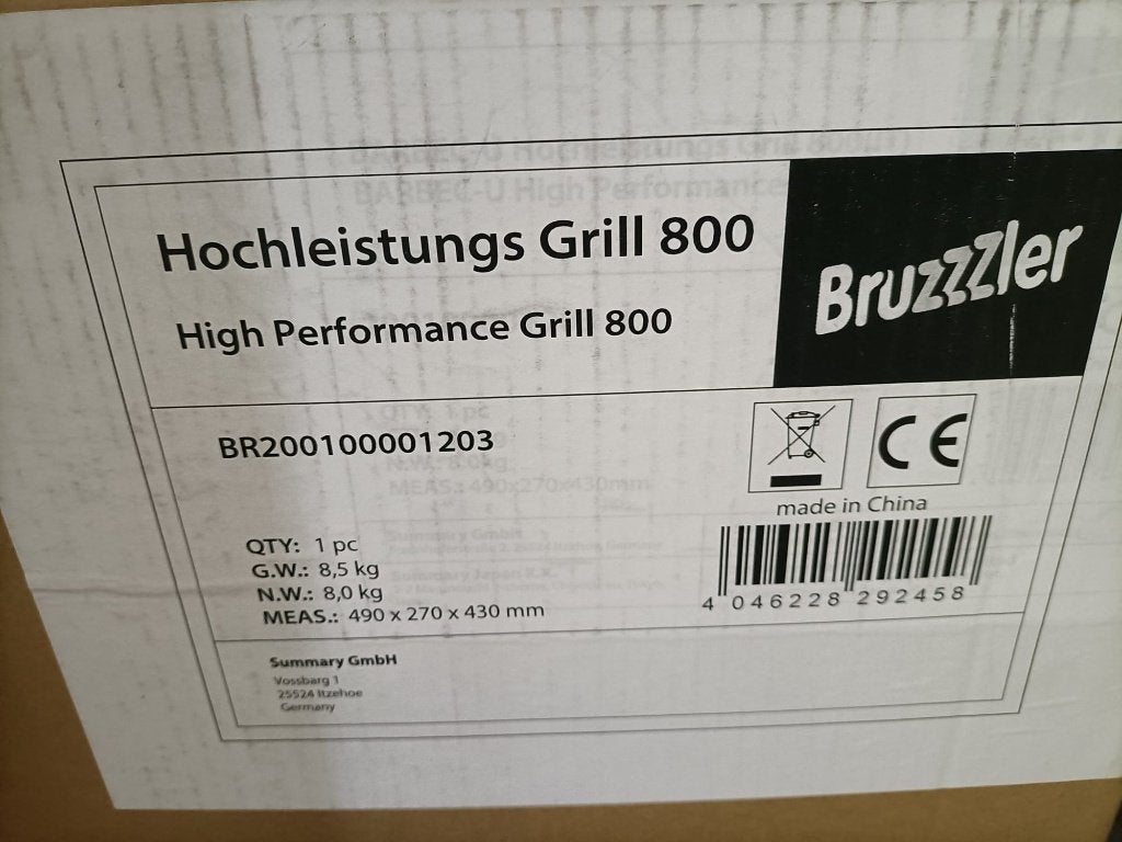 High Performance Grill op gas Bruzzzler 800, Tuin en Terras, Pizzaovens, Ophalen of Verzenden, Zo goed als nieuw