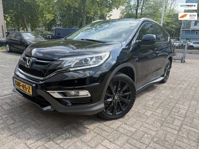 Honda CR-V 2.0 4WD Black Edition Navi/Camera/Leer, Auto's, Gebruikt, Zwart, 4 cilinders, Zwart