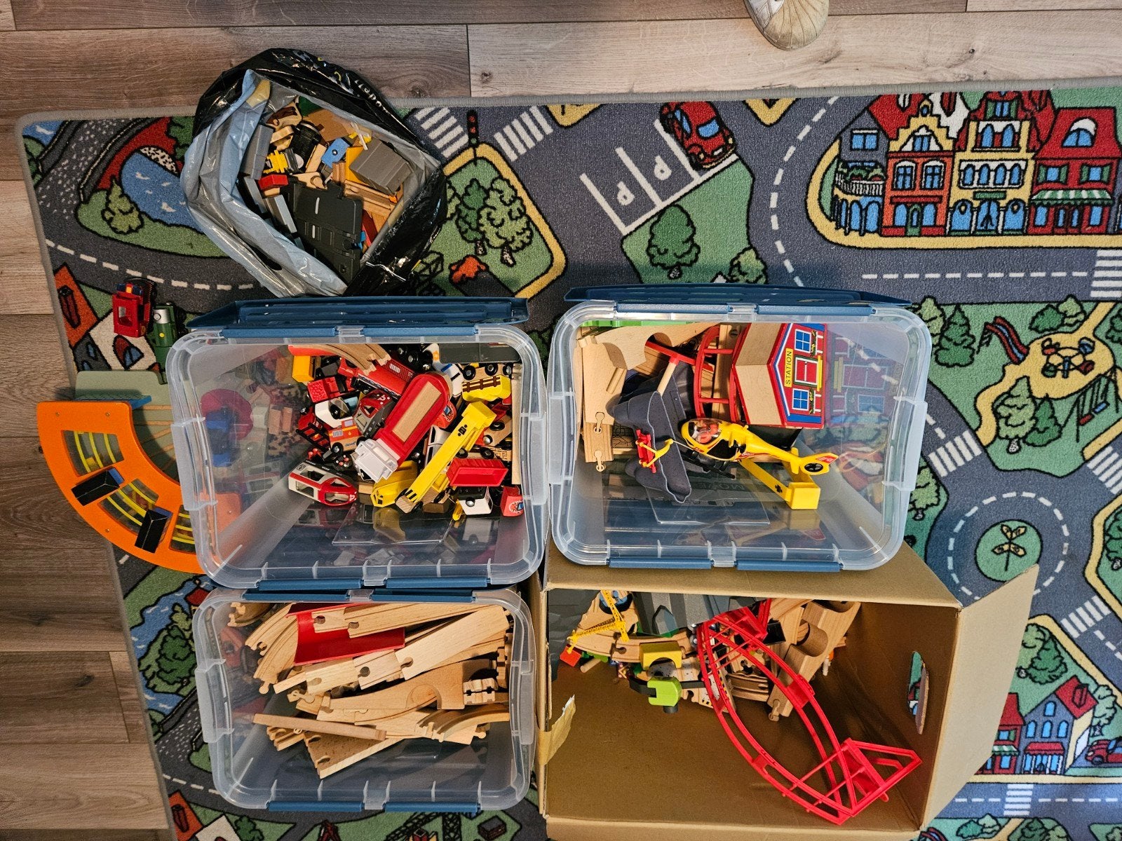 Houten treinbaan bulk, Kinderen en Baby's, Ophalen of Verzenden