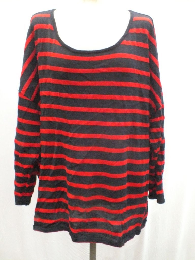 Rood-blauw gestreepte trui.Glitterdraad.Mt XXL.MS Mode, ., Maat 46/48 (XL) of groter, Ophalen of Verzenden, Zo goed als nieuw