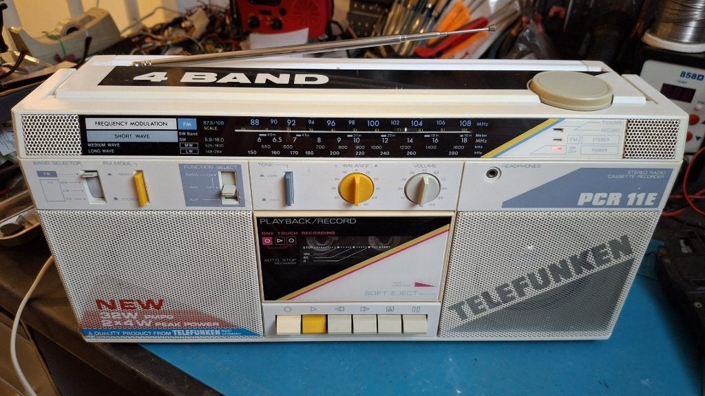 Telefunken PCR 11E Stereo Radio Cassette Recorder jaren 80, Audio, Tv en Foto, Radio's, Info@telefunken.de, Telefunken Germany