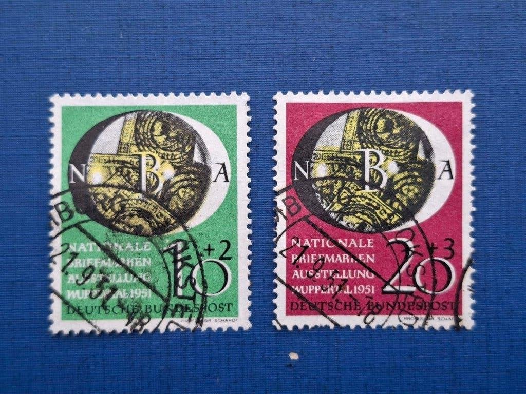 Postzegel Dui 1951 Serie Postzegeltentoonstelling 15-08, Ophalen of Verzenden, BRD, Gestempeld