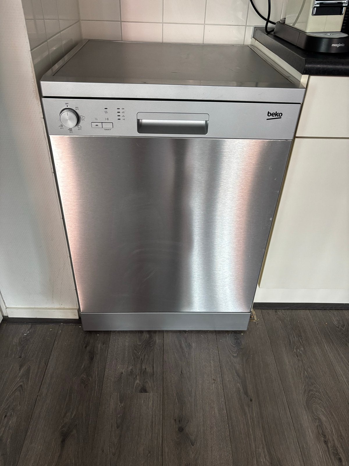 Beko Vrijstaande Vaatwasser - Zilver, Ophalen, Gebruikt, Eco programma, 85 tot 90 cm