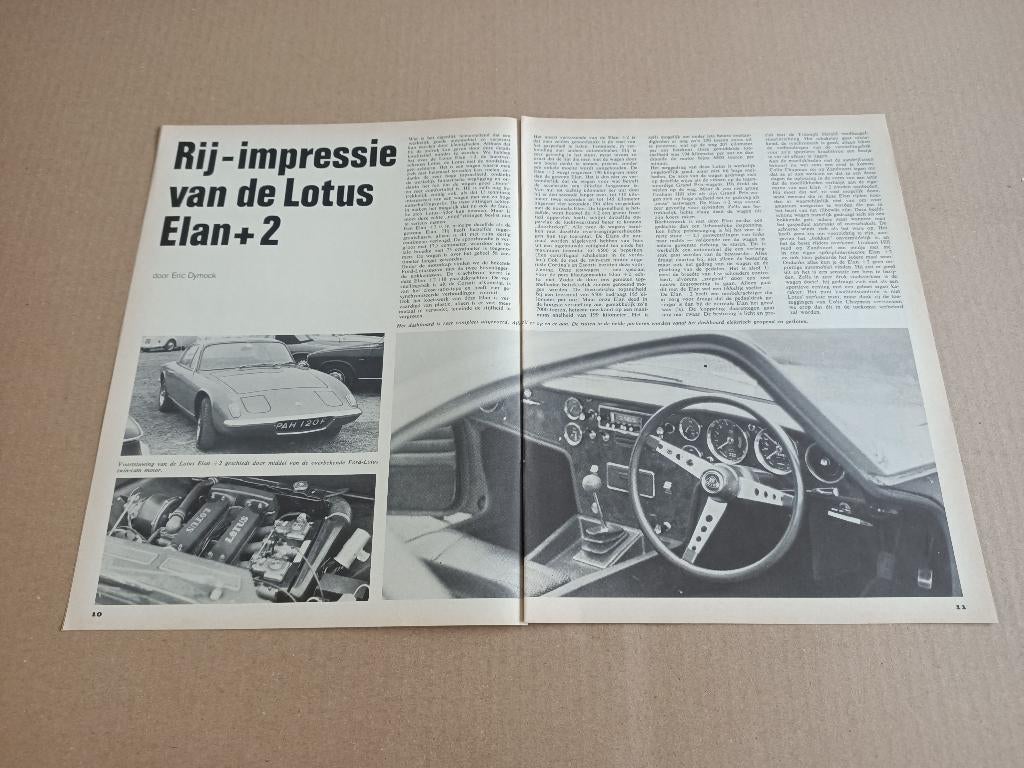 Auto Test (uit oud tijdschrift) Lotus Elan + 2 (1971), Verzenden, Gebruikt, Auto's