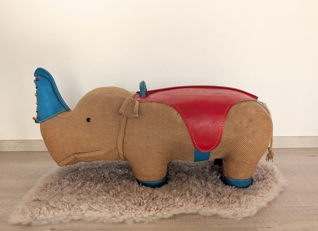 Vintage Renate Muller Neushoorn - Therapeutisch Speelgoed, Antiek en Kunst, Ophalen