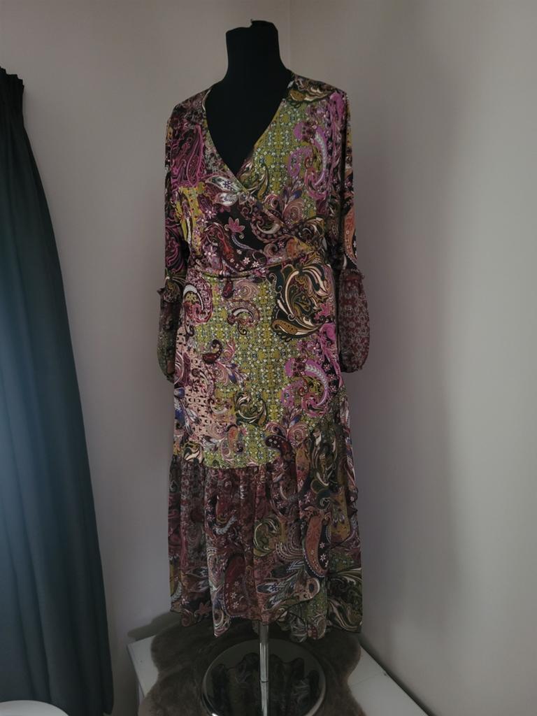 Tessa Koops lange jurk mt xl, Kleding | Dames, Blauw, Maat 46/48 (XL) of groter, Nieuw, Ophalen of Verzenden
