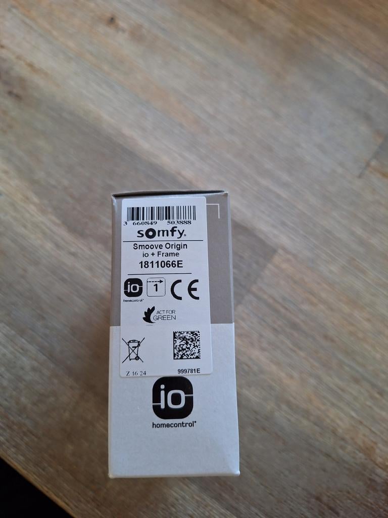Somfy Smoove Origin io + Frame - Nieuw in doos, Ophalen of Verzenden, Nieuw, Elektrische bediening