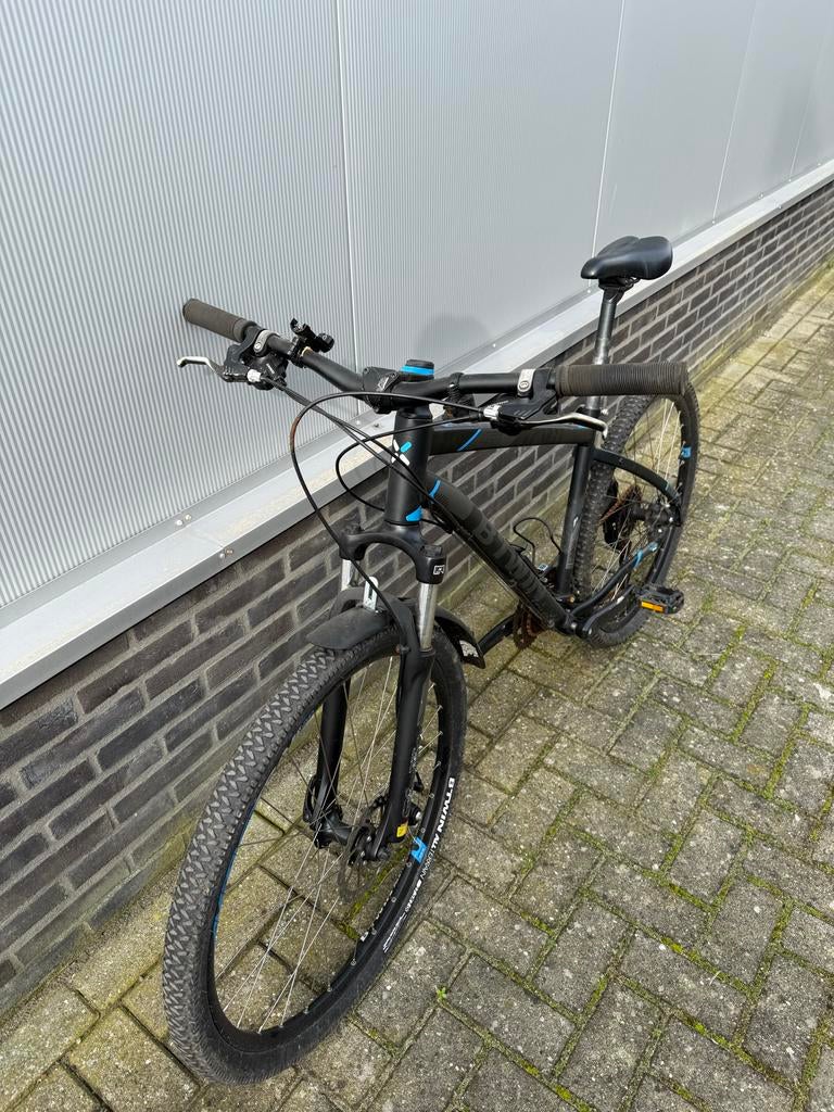 Betwin Rockrider 520 Mountainbike - Zwart/Blauw, Overige merken, Gebruikt, Hardtail, Heren