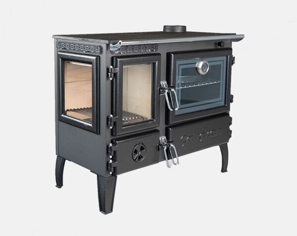 Stalen Houtkachel met oven | ÇALI?KAN Model 214 3D 7kw