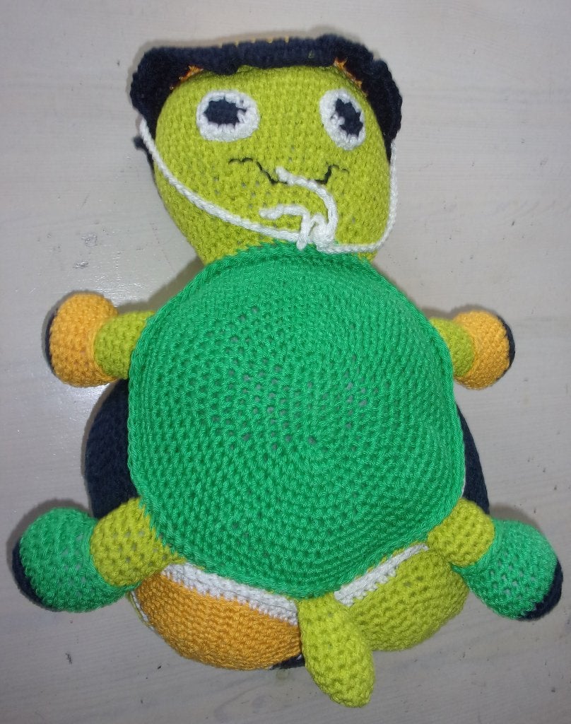 Handgehaakte knuffel schildpad, Ophalen of Verzenden, Nieuw, Overige typen