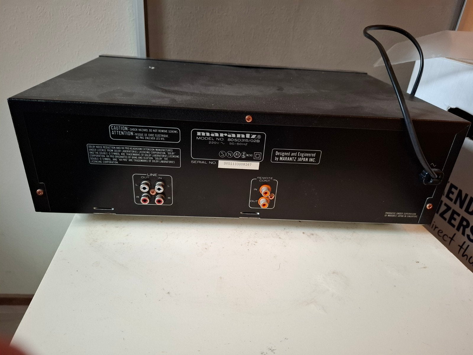 Marantz SD315 Stereo Dubbel Cassettedeck, Ophalen of Verzenden, Dubbel, Marantz, High speed dubbing