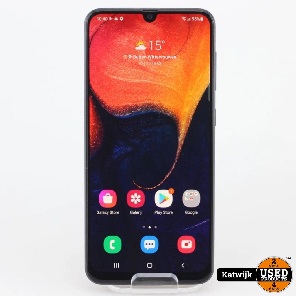 Samsung Galaxy A50 128GB Zwart | Garantie, Samsung, Gebruikt, Support@Samsung.com, 129, Samsung-ro, Yeongtong-gu
Suwon-si, Gyeonggi-do 16677
South Korea