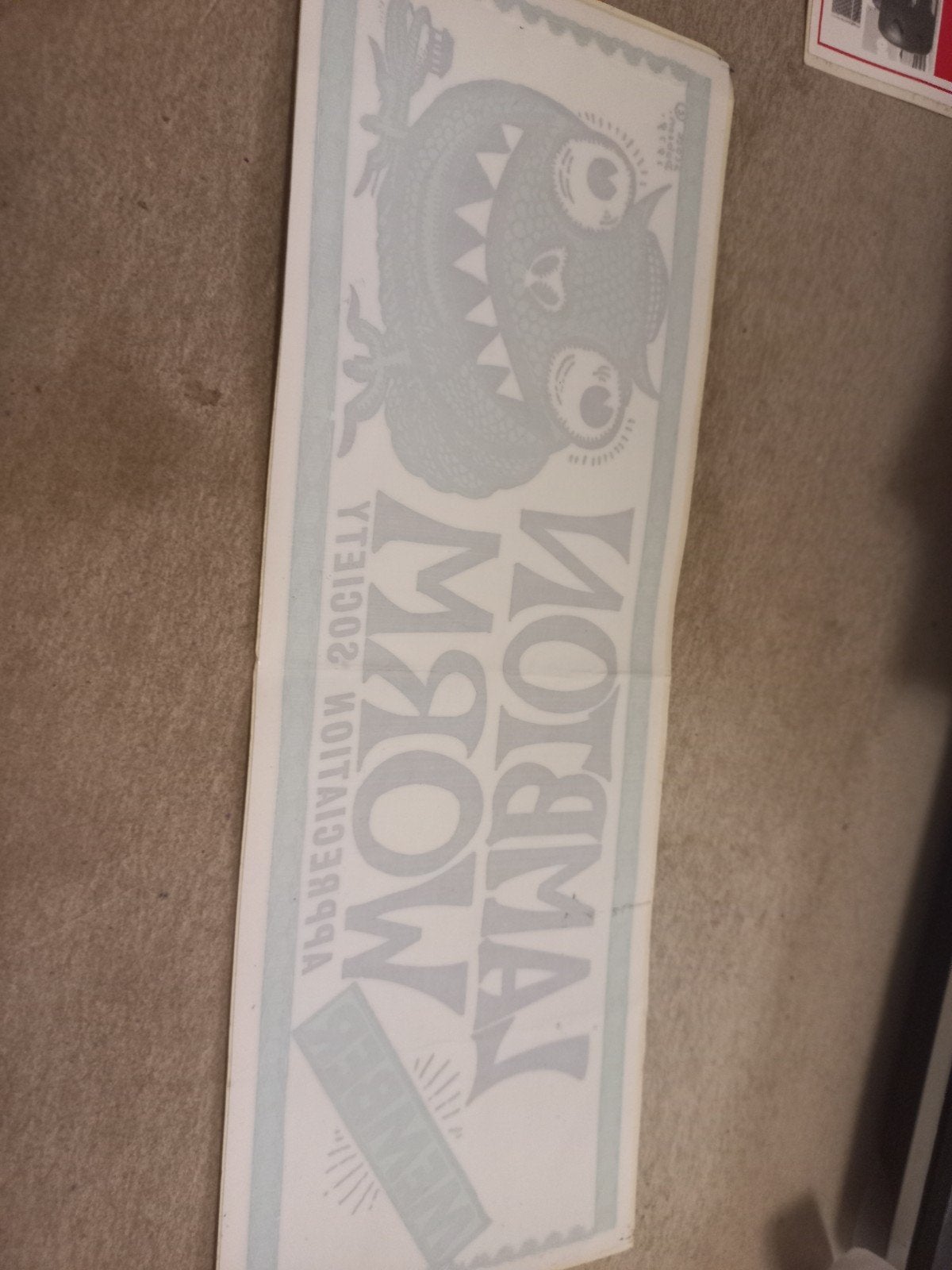 Vintage 'Mowbray' / lambton worm sticker/decal met uil, Ophalen of Verzenden, Gebruikt