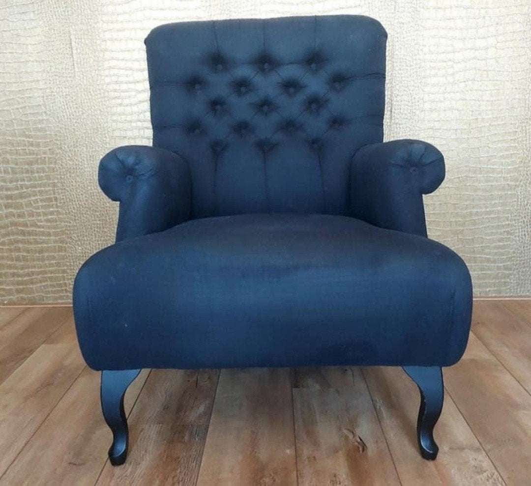 Fauteuil zwart, Huis en Inrichting, Fauteuils, Ophalen, Zo goed als nieuw, 75 tot 100 cm, 50 tot 75 cm