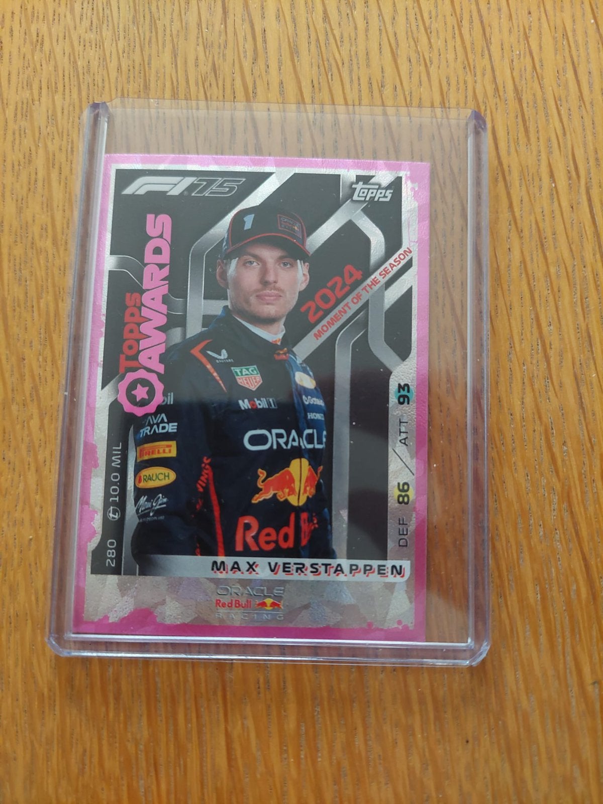 Max Verstappen Roze Refractor Topps Glimmend Formule 1, Ophalen of Verzenden, Zo goed als nieuw, Plaatje